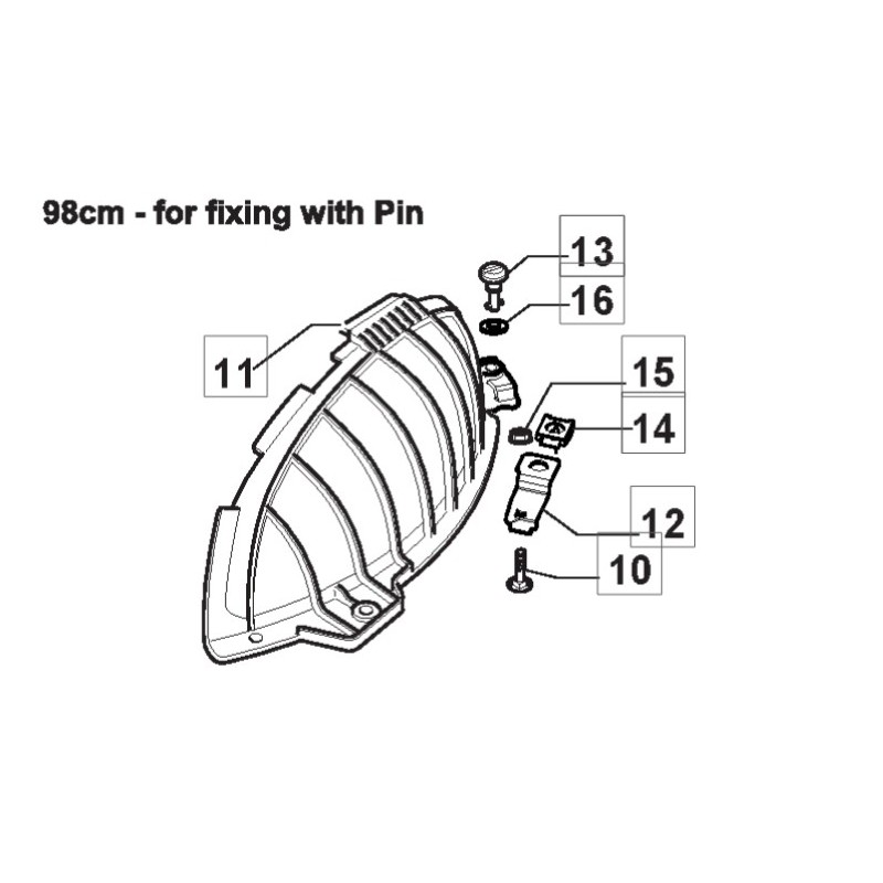325140105/0FIX kit de fixation obturateur mulching SD98