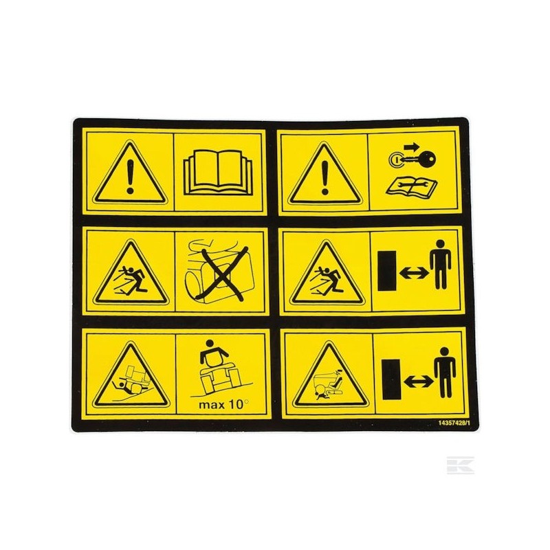 Autocollant d'avertissement