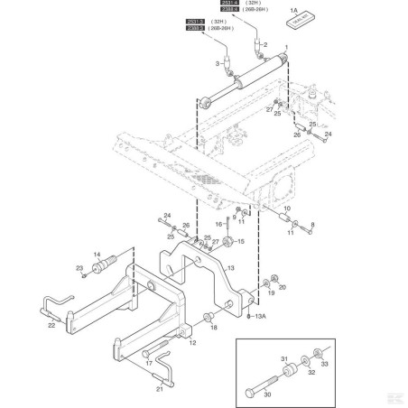 9781-3031-02 HEX CASTLE NUT M24X2