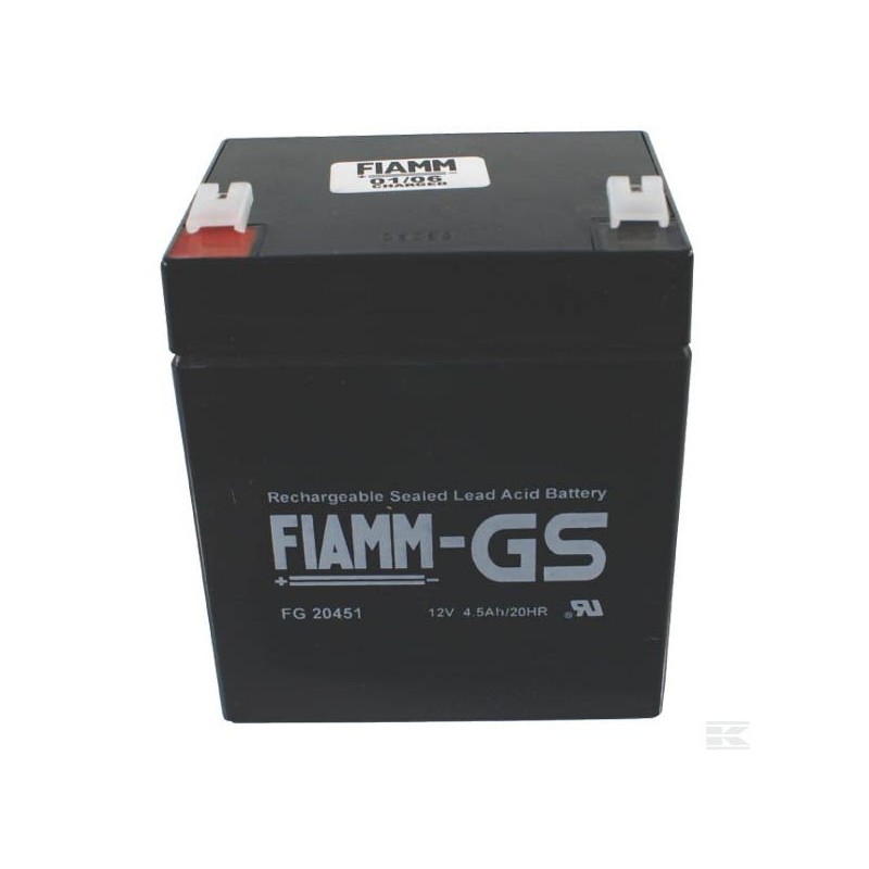 118120064/0BATTERIE FIAMM 12V 4.5AH FG20451 CABLE