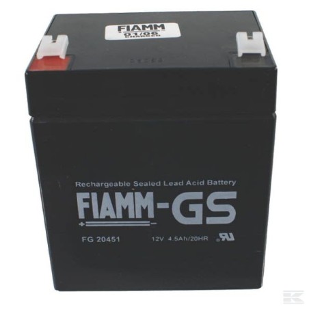 118120064/0BATTERIE FIAMM 12V 4.5AH FG20451 CABLE