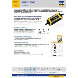 Chargeur de batterie GYS ARTIC 1500 