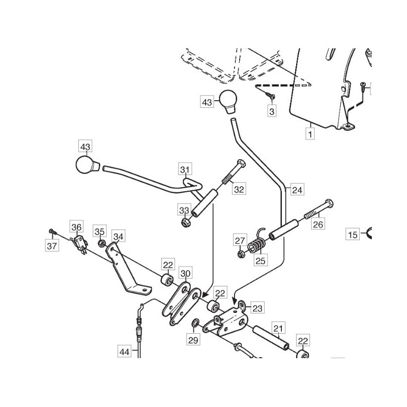 1134-5275-01 LEVIER CHANGEMENT DE VITESSE 