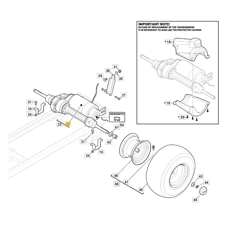 118870397/0 Moteur de transmission électrique STIGA Mp/Sd El - Pièce détachée