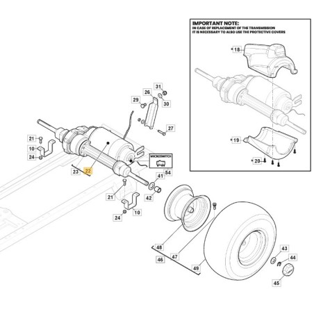 118870397/0 Moteur de transmission électrique STIGA Mp/Sd El - Pièce détachée