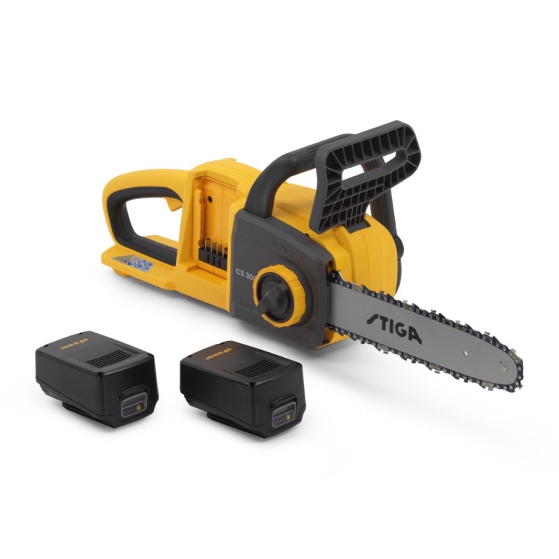 Tronçonneuse à batterie STIGA CS 300e Kit – 2×20V 4Ah – Coupe 265 mm