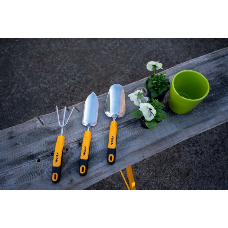 Truelle à transplanter STIGA – acier inoxydable – poignée ergonomique