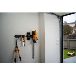 Système de rangement mural STIGA – crochets universels – organiseur pour outils de jardin