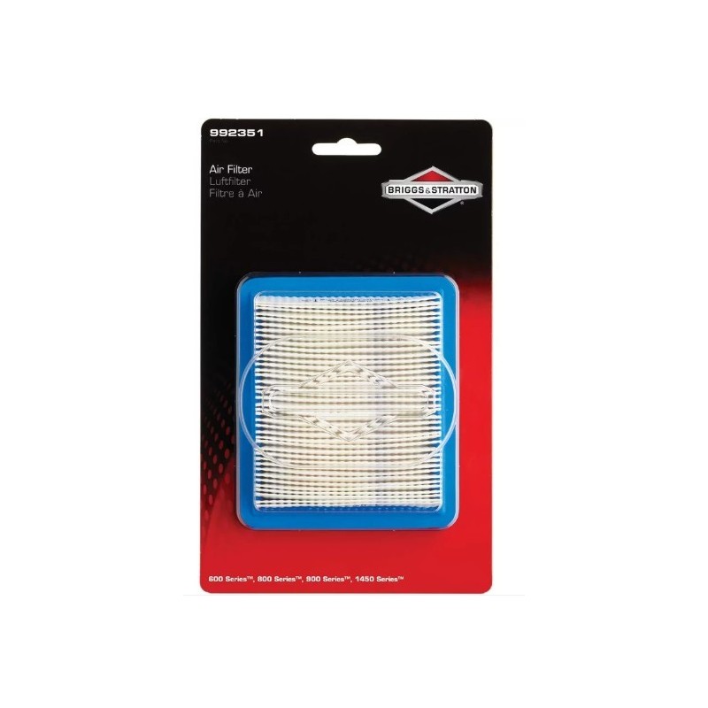 992351 Filtre à air plat BRIGGS&STRATTON 491588S (emballage Blister)