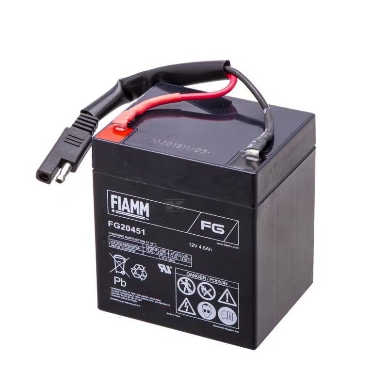 118120064/0BATTERIE FIAMM 12V 4.5AH FG20451 CABLE