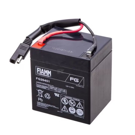 118120064/0BATTERIE FIAMM 12V 4.5AH FG20451 CABLE