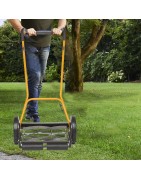 Helical hand mowers